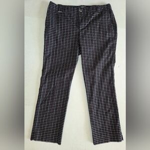 Lauren Ralph Lauren Women Active Pants Size 12 Black/Red Plaid Pockets